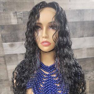 28 inch wet and wavy wig